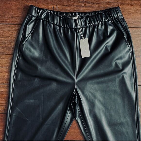 Z Supply Black Lenora Faux Leather Jogger Size XL - Picture 6 of 12